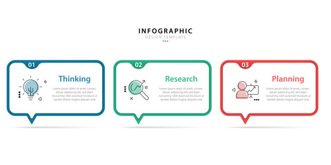Business infographic template. 3 Step timeline journey. Process diagram, 3 options on white background, Infograph elements vector illustration.