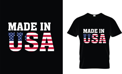 Fototapeta premium Made In U S A ... usa t shirt design