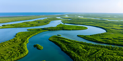 aerial view of green river © A2Z AI 