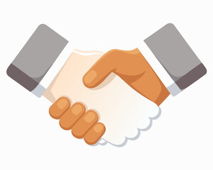 Handshake vector icon illustration, shaking hand color graphics on white background