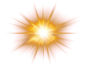 Obraz premium PNG Radiant golden light burst effect