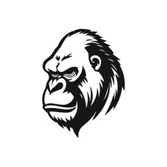 Gorilla head logo vector illustration. Gorilla mascot design