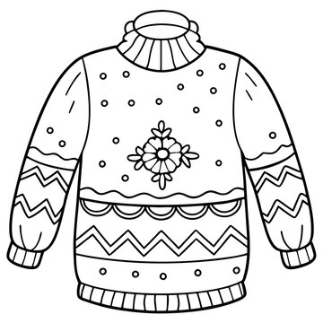recommend clip art: 
                    Christmas Ugly Sweater outline vector, Christmas ugly sweater line art Clipart
                    
                    