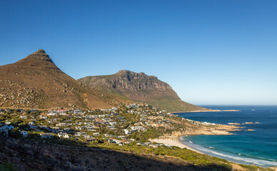 Fototapeta premium Exposure of the Twelve Apostles, part of the Table Mountain complex in Camps Bay, Cape Town, South Africa