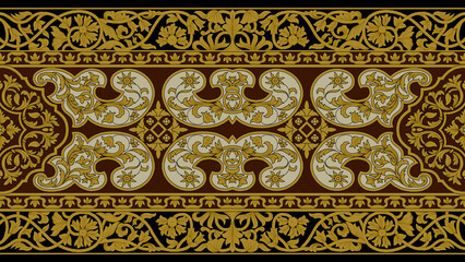 seamless beautiful wallpaper cards border design floral leaf vintage ornament Victorian geometric ethnic print paisley pattern