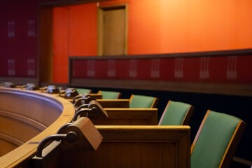 Interior of chamber in city hall in Oslo, Norway