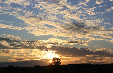 sunset in the mountains