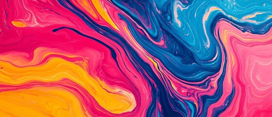 Artistic marbled texture, vibrant swirls and dynamic movement, flat design illustration