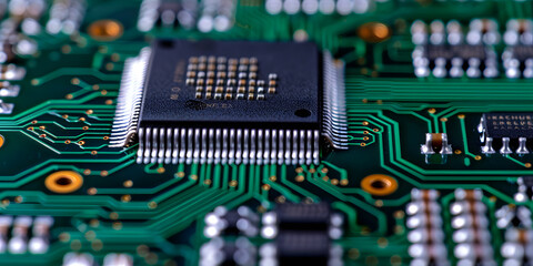 close up Electronic circuit board, Computer Hardware, Motherboard

