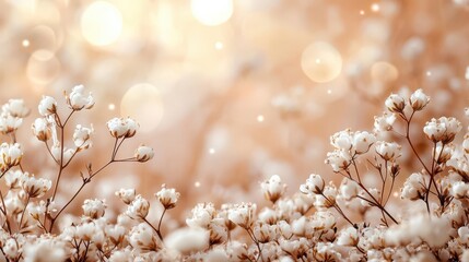 elegant white greeting card mockup adorned with delicate bohoinspired floral accents soft pastel hues and subtle textures create a dreamy romantic atmosphere for special occasions