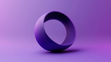Purple Ring on a Gradient Background