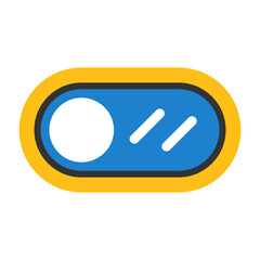 Toggle Button Vector Icon Design