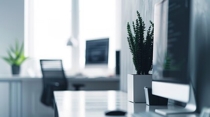 office interior with a table