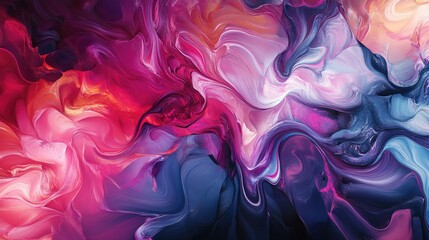Fototapeta premium Abstract floral liquid texture background with swirling colors and organic shapes, evoking a sense of fluidity and natural beauty in a vibrant, dynamic design.