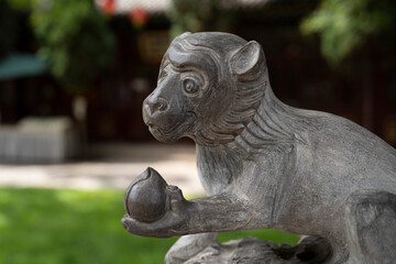 Fototapeta premium traditonal chinese monkey stone statue