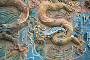 nine dragon wall in pingyao