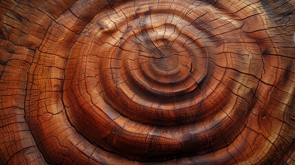Close-up of tree rings showing intricate patterns. Concept of nature, time, and growth.