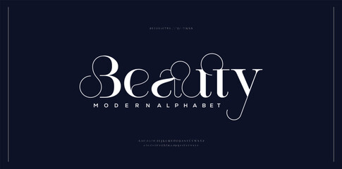 Elegant wedding alphabet letters font. Typography Luxury classic lettering serif fonts  and numbers decorative logo vintage retro concept. vector illustration