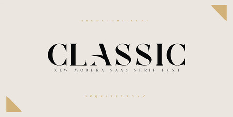 Obraz premium Modern alphabet letters font logo. Typography luxury minimal lettering fonts decorative wedding vintage retro logos. vector illustration