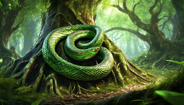 green tree python