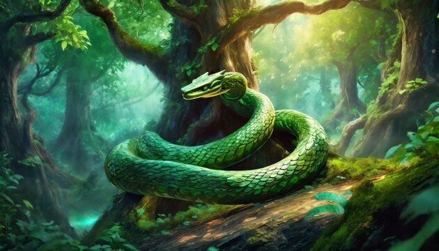 green tree python
