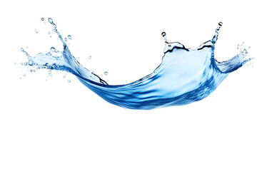 Pure water splash isolated on white background