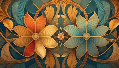 Fototapeta premium flowers on a wall