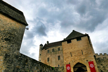 Chateau de Beynac located in Beynac et Cazenac a fortified town in the Dordogne, France
