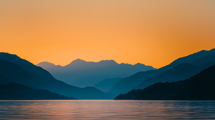 sunset in the mountains