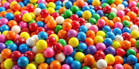 Obraz premium A massive pile of colorful gum balls , colorful, sweet, gum balls, candy, stack, heap, excessive, overflowing, round