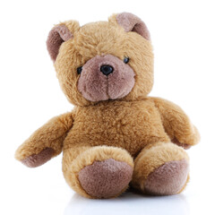 Small brown Teddy Bear on white