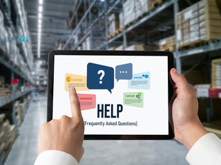 Help screen on the website provide answer to FAQ frequently asked question snugly with knowledge...