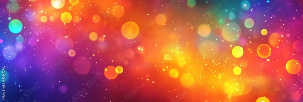 Aufkleber background with sparkling lights and bokeh, rainbow colors, colorful background generative ai