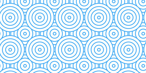 Seamless pattern with circles wave spiral swirl overlapping creative fabric style textile repeat texture background.