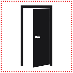 Stylized Door Silhouette Perfect for Home, Office, and Building Graphics