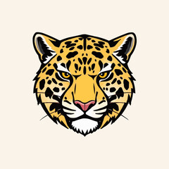 Vector Leopard Head mascot Logo.