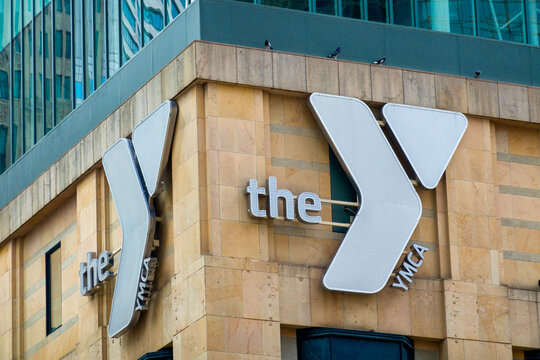 Downtown Minneapolis YMCA Exterior and Trademark Logo