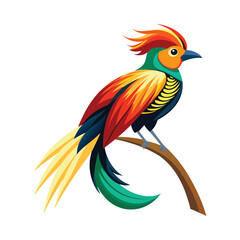 Vibrant Bird Vector Logo Design: A Symphony of Colorful Feathers in an Artistic and Striking Emblem