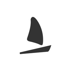 Sailing Boat Icon Vector. Sailboat Icon.  Glyph Icon.  © Mohammad Asif