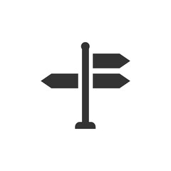 Signpost Icon Vector. Direction Sign Icon. Glyph Icon.