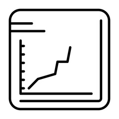 Line chart Vector Icon Design