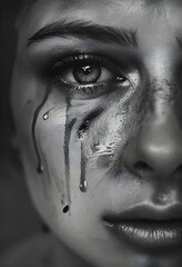 portrait of a person with painted face