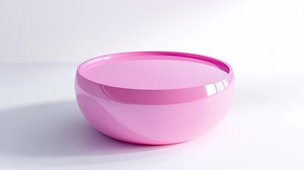 Pastel pink coffee table, realistic single vector in a minimalist 3D style on white.