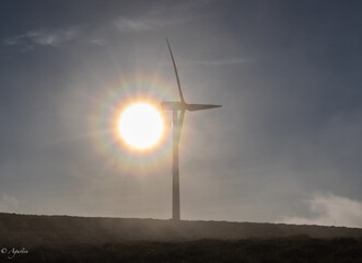 The sun as the protagonist of the sunset in the mountains of Asturias, Spain, on a summer day!