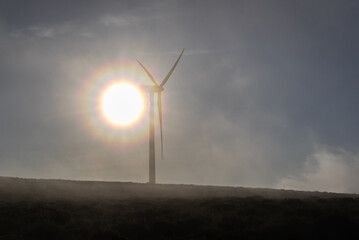 The sun as the protagonist of the sunset in the mountains of Asturias, Spain, on a summer day!