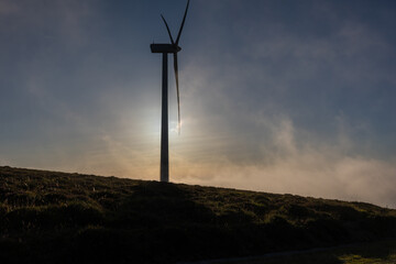 The sun as the protagonist of the sunset in the mountains of Asturias, Spain, on a summer day!