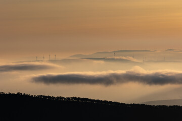 The sun as the protagonist of the sunset in the mountains of Asturias, Spain, on a summer day!