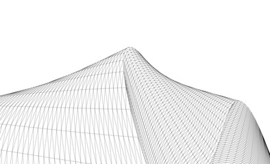 Fototapeta premium Architecture background vector 3d illustration on white background