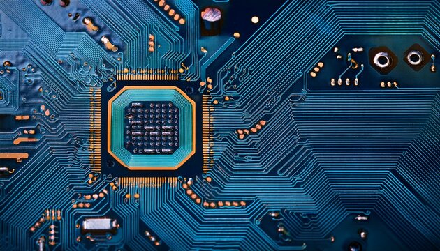 close-up of an electronic circuit board