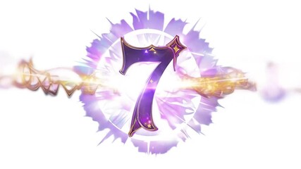 Magical Revealing the Mystical Number Seven in a Cosmic Aura Generative AI